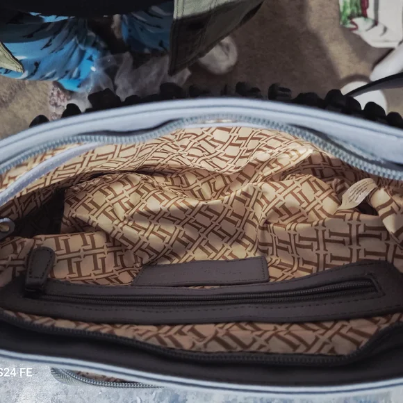 Tignanello Sky Blue Fringe Crossbody Bag - Picture 3 of 8